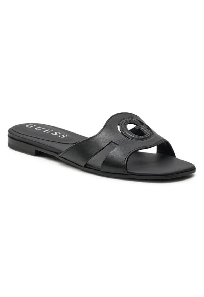 Papuci dama  Piele naturala, Negru, Negru