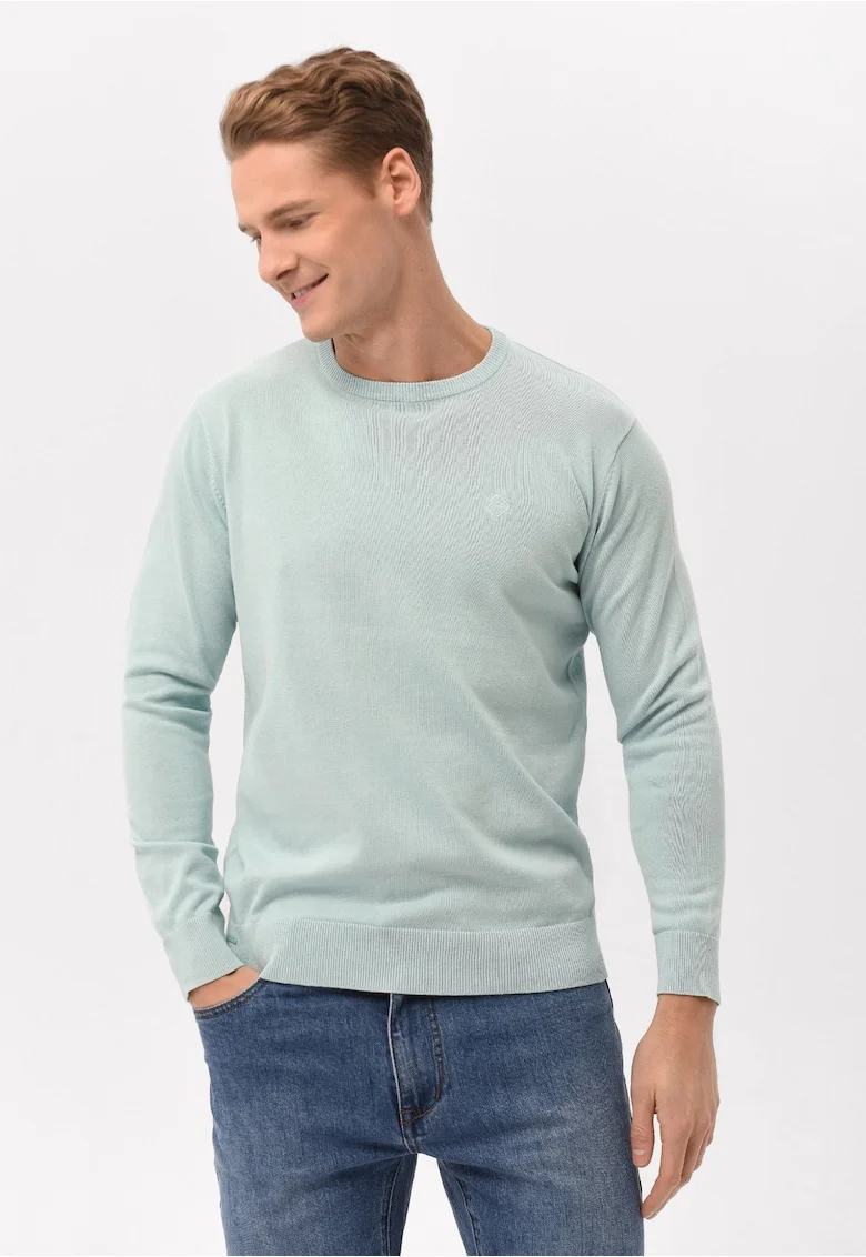 Pulover usor pentru barbati,  Menta, Verde menta