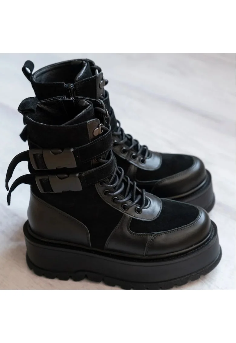 Ghete dama piele - Seven, Negru
