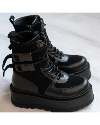 Ghete dama piele - Seven, Negru