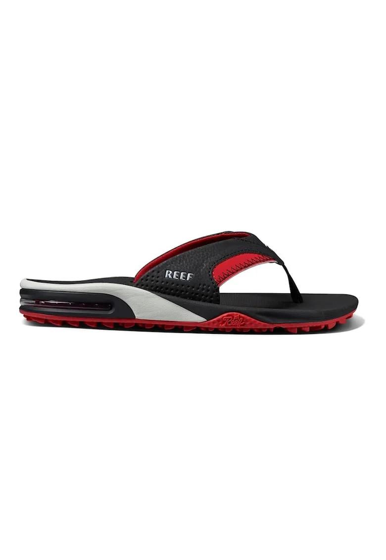Papuci flip-flop cu broderie logo, Rosu/Negru