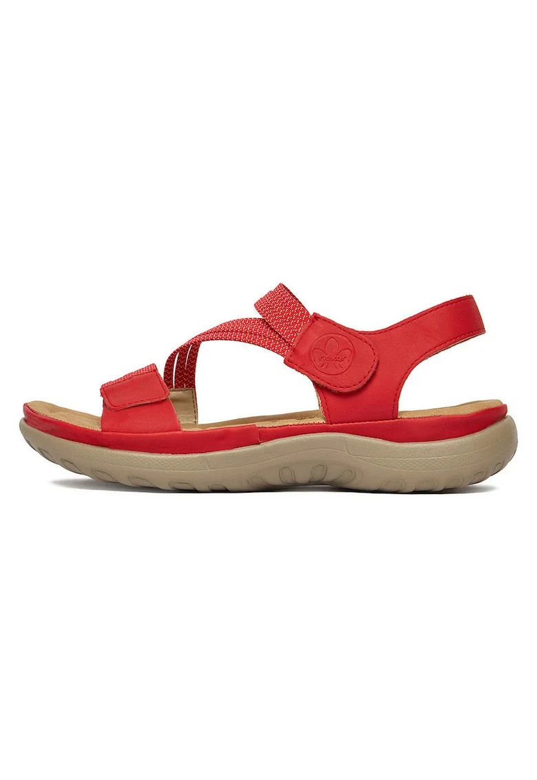 Sandale dama,  rosu, piele ecologica, Rosu