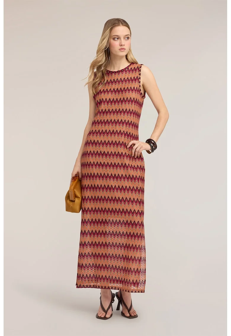 Rochie lunga fara maneci, Multicolor