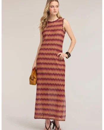 Rochie lunga fara maneci, Multicolor
