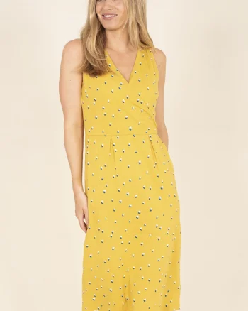 Rochie galbena cu model  S