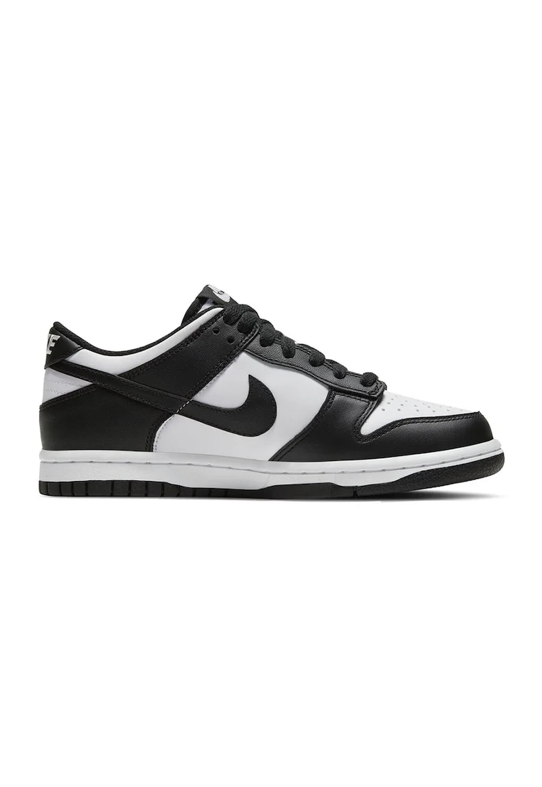 Dunk Low  Piele intoarsa, Alb/Negru