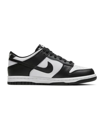 Dunk Low  Piele intoarsa, Alb/Negru
