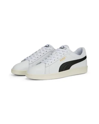 Pantofi sport Smash 3.0 de piele ecologica si piele, Negru/Alb murdar