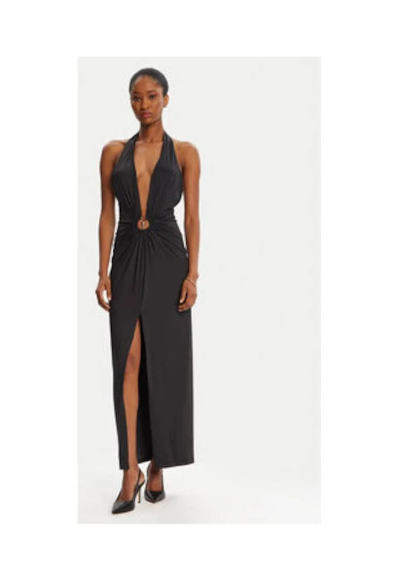 Rochie de cocktail Dama,  Negru, 85% nailon, 15% elastan