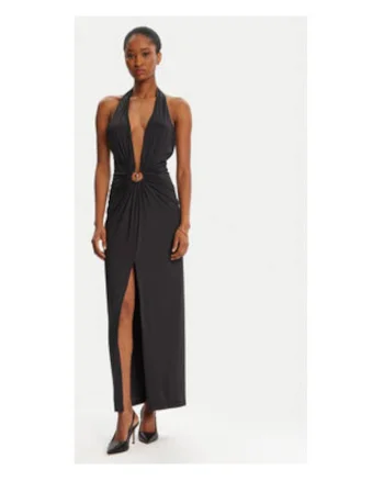 Rochie de cocktail Dama,  Negru, 85% nailon, 15% elastan