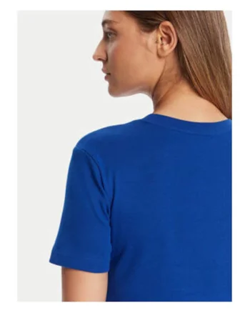 Tricou Dama,  Albastru, 100% bumbac,