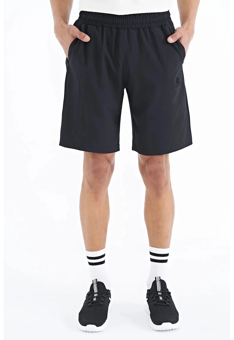 Pantaloni scurti, Barbati, Pantaloni scurti TOMMY pentru croiala picior larg, Negru,