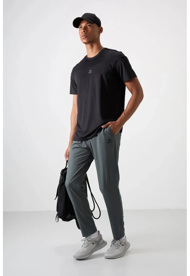 Pantaloni de trening, Barbati, Pantaloni de trening TOMMY pentru barbati, croiala dreapta, fara cusaturi, Gri