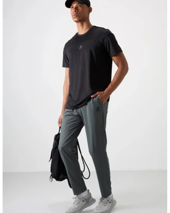 Pantaloni de trening, Barbati, Pantaloni de trening TOMMY pentru barbati, croiala dreapta, fara cusaturi, Gri