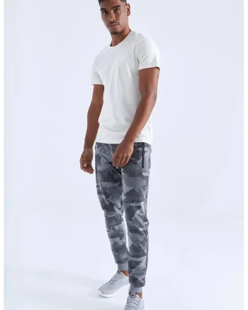 Pantaloni de trening, Barbati, Pantaloni de trening TOMMY pentru barbati, camuflaj, Gri,