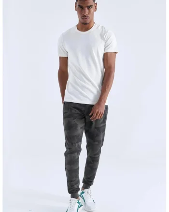 Pantaloni de trening, Barbati, Pantaloni de trening TOMMY pentru barbati, camuflaj, croiala Gri carbune, Camuflaj