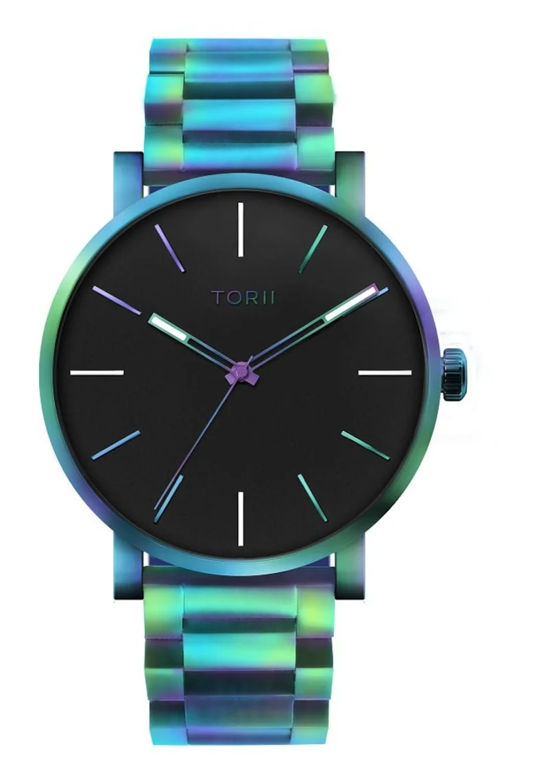 Ceas de barbati  M45MB.BM, clasic colorat, potrivit pentru inot
