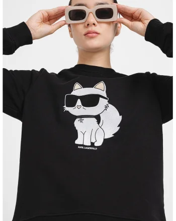 Bluza de trening Ikonik 2.0 Choupette, Negru/Gri
