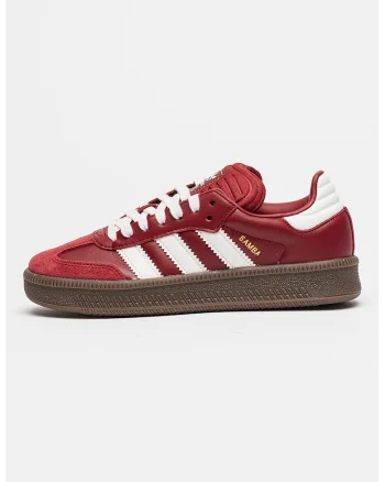 Pantofi sport din piele cu garnituri din piele intoarsa Samba XLG, Alb/Visiniu