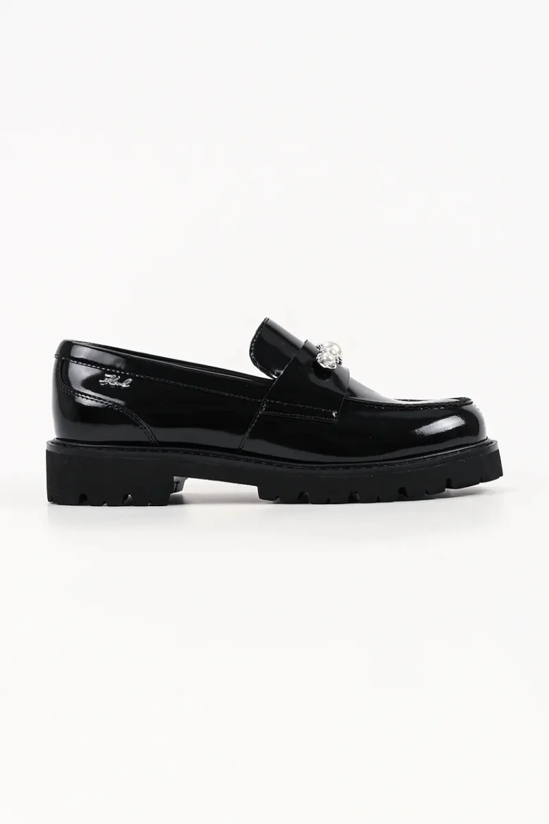 Karl Lagerfeld loafers slip-on pentru femei din piele Lowell