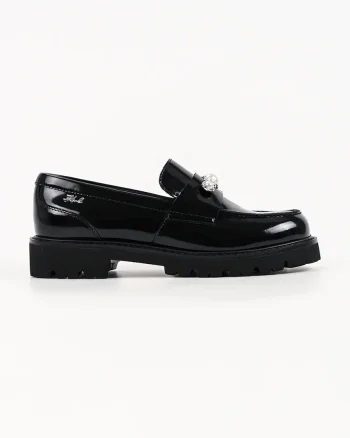 Karl Lagerfeld loafers slip-on pentru femei din piele Lowell