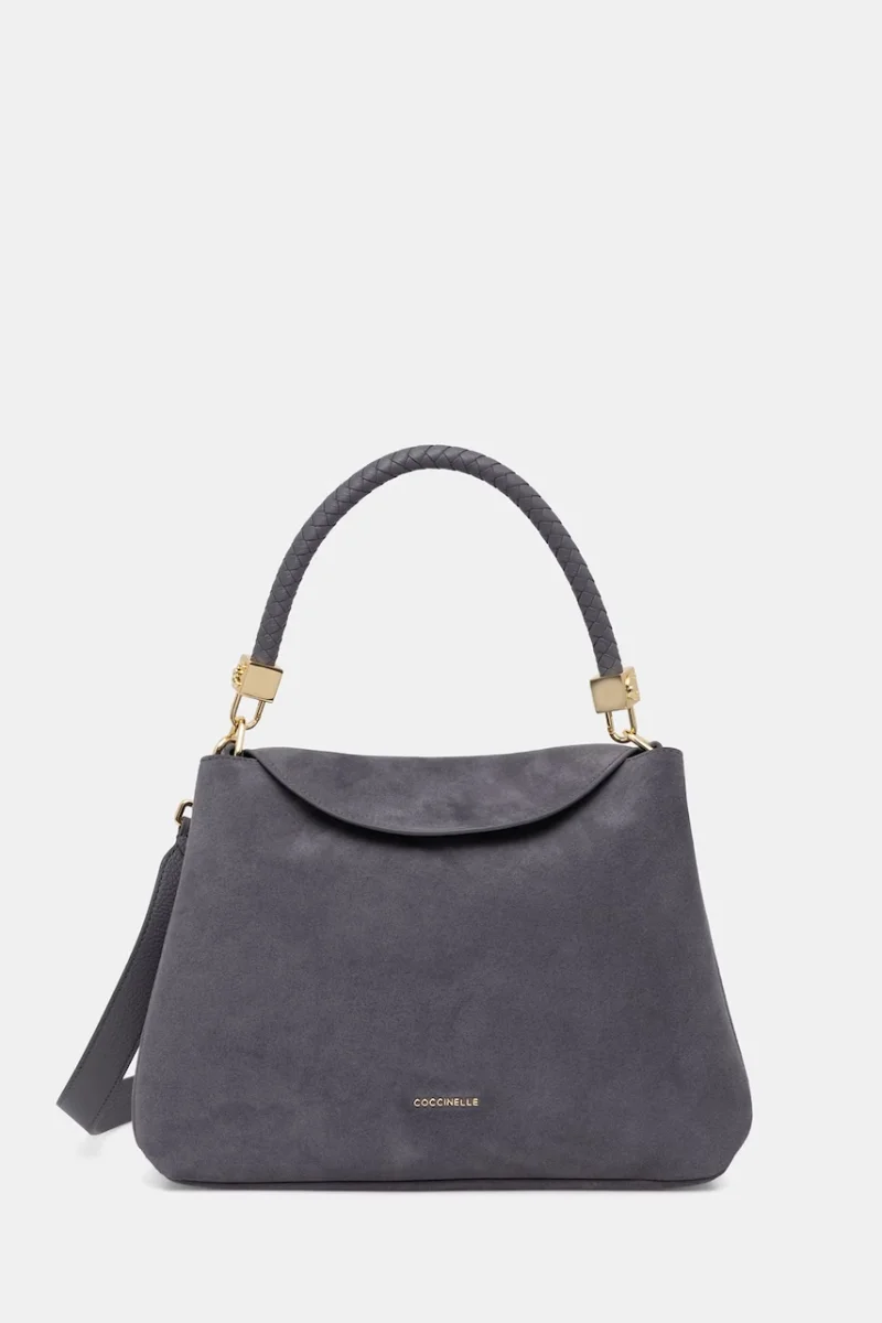 Coccinelle geantă crossbody pentru femei din piele întoarsă
