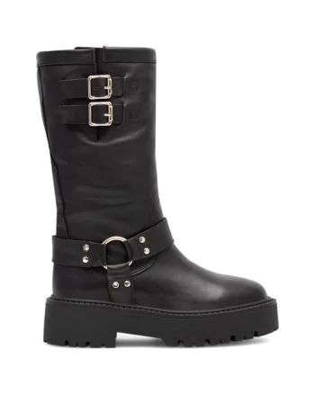 Cizme dama,  590559, Piele naturala, Negru,