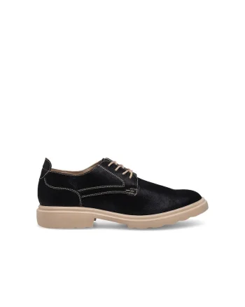 Pantofi Oxford dama,  590559, Piele naturala, Negru,