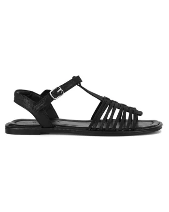 Sandale copii,  590559, Piele naturala, Negru,