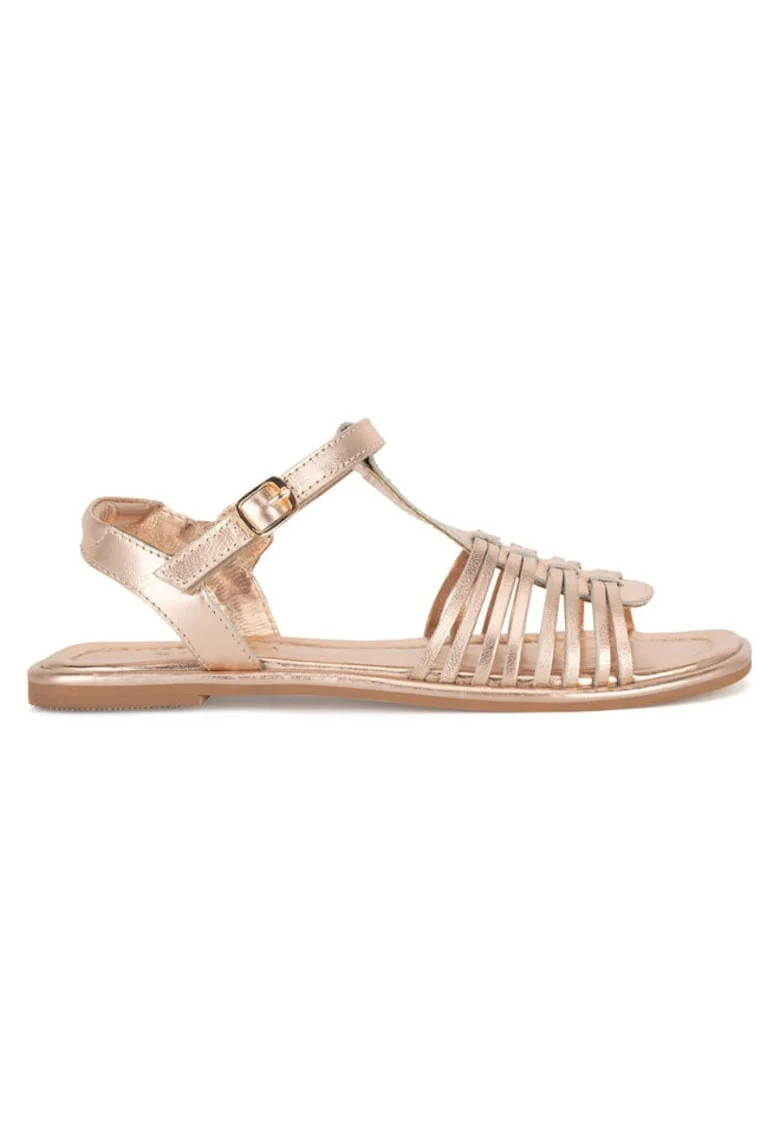 Sandale copii,  590559, Piele naturala, Auriu,