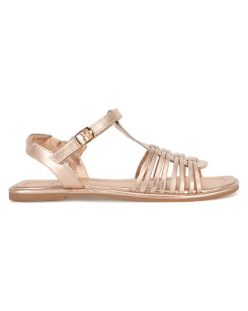 Sandale copii,  590559, Piele naturala, Auriu,
