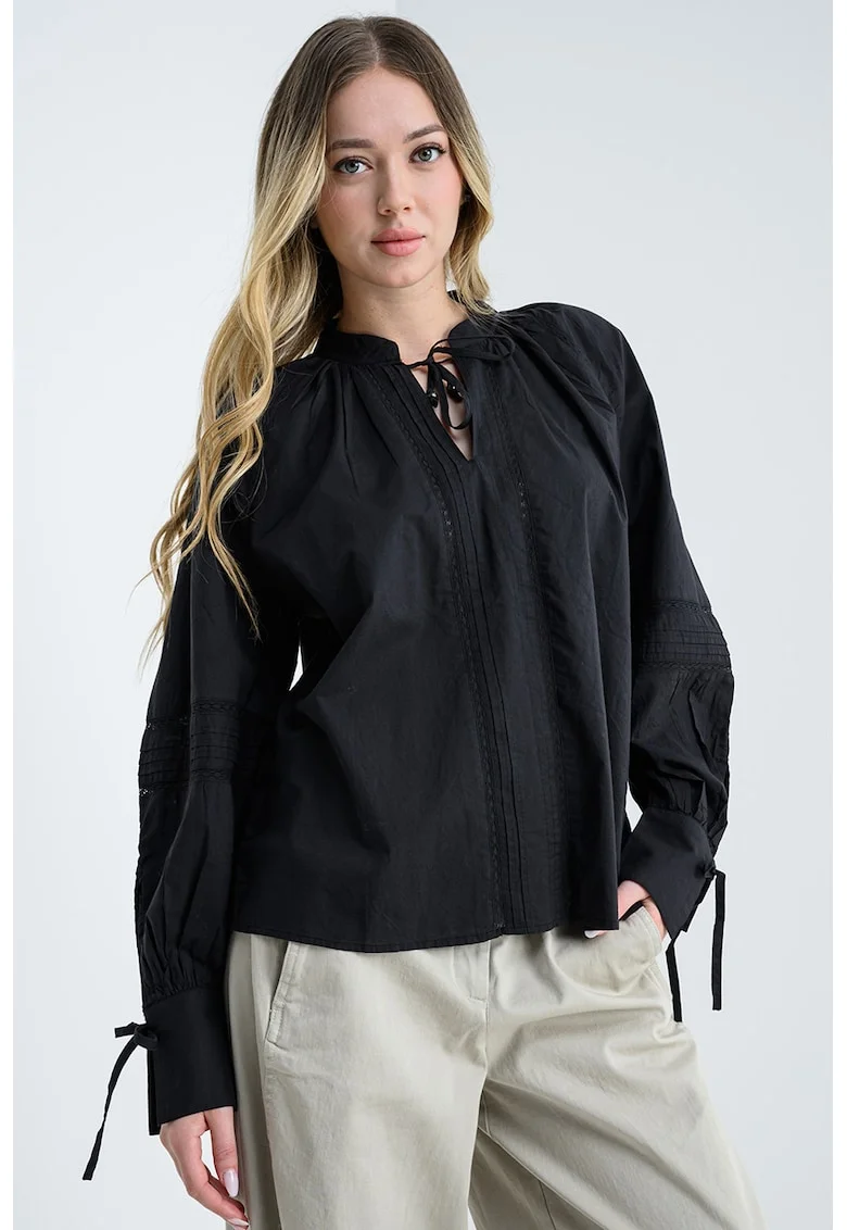 Bluza uni de bumbac, Negru
