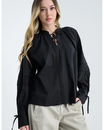 Bluza uni de bumbac, Negru