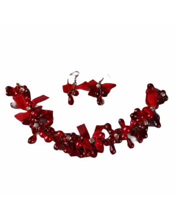 Set Coronita Modelatoare, Accesorii Par si Cercei Nicoletta,  Aliaj metalic, Auriu