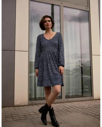 Rochie florala bleu, Bleumarin