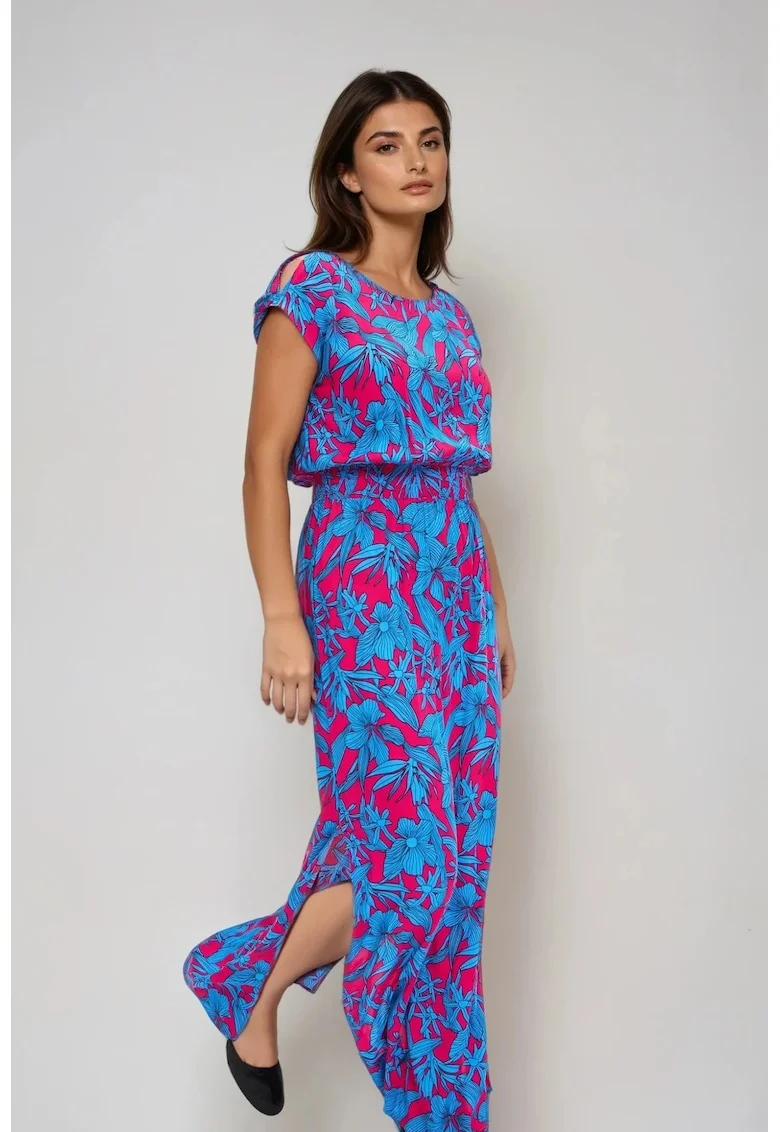 Rochie Maxi din Vascoza Fucsia, Fucsia