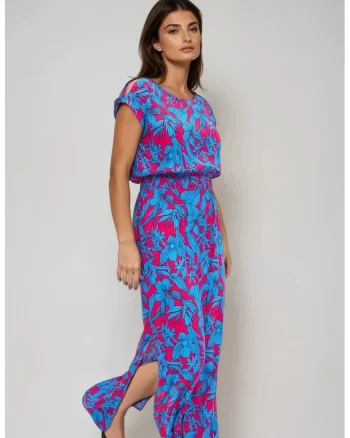 Rochie Maxi din Vascoza Fucsia, Fucsia