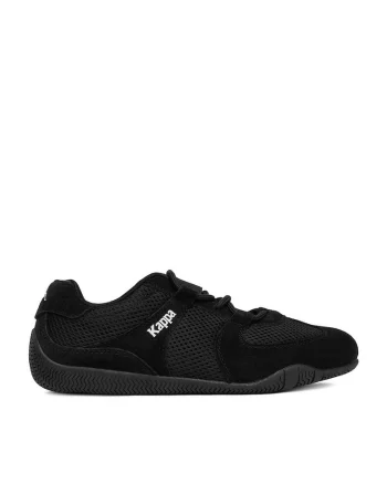 Pantofi sport dama,  negru, piele nabuc, sistem de inchidere cu siret, pentru toate suprafetele