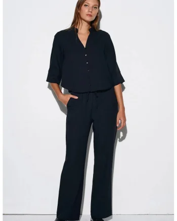 Pantaloni dama,  negru, poliester, Negru