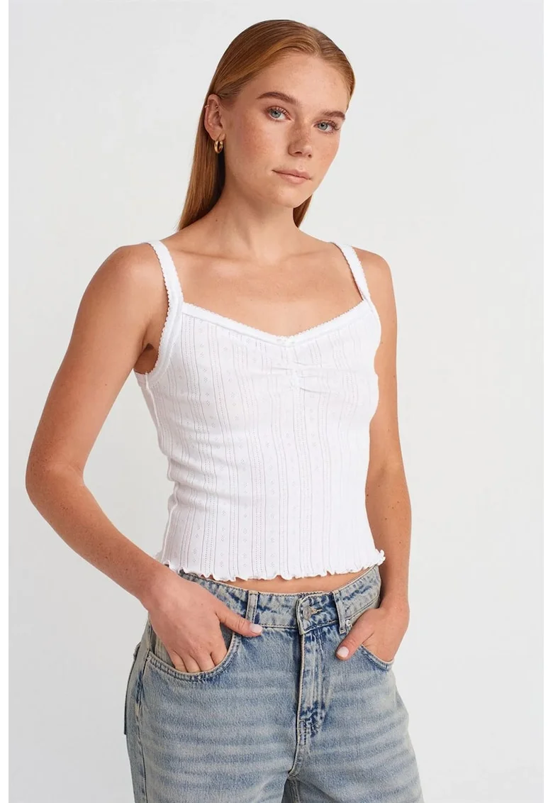 Bluze dama,  casual, detaliu funda, alb, 100% bumbac