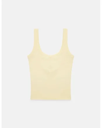 Bluza dama,  scurta, galben lamaie, bumbac/modal/elastan
