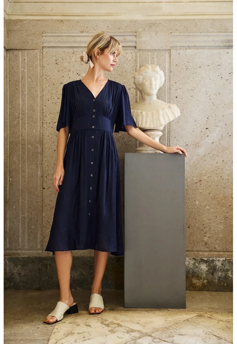 Rochie din vascoza bleumarin, Bleumarin