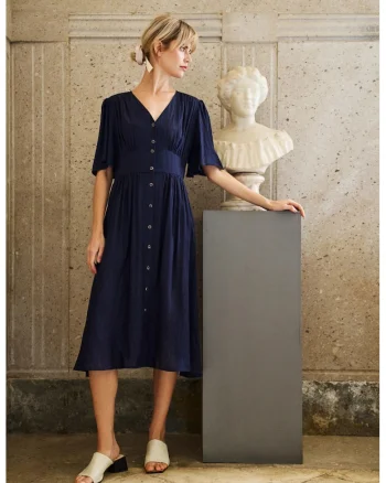 Rochie din vascoza bleumarin, Bleumarin