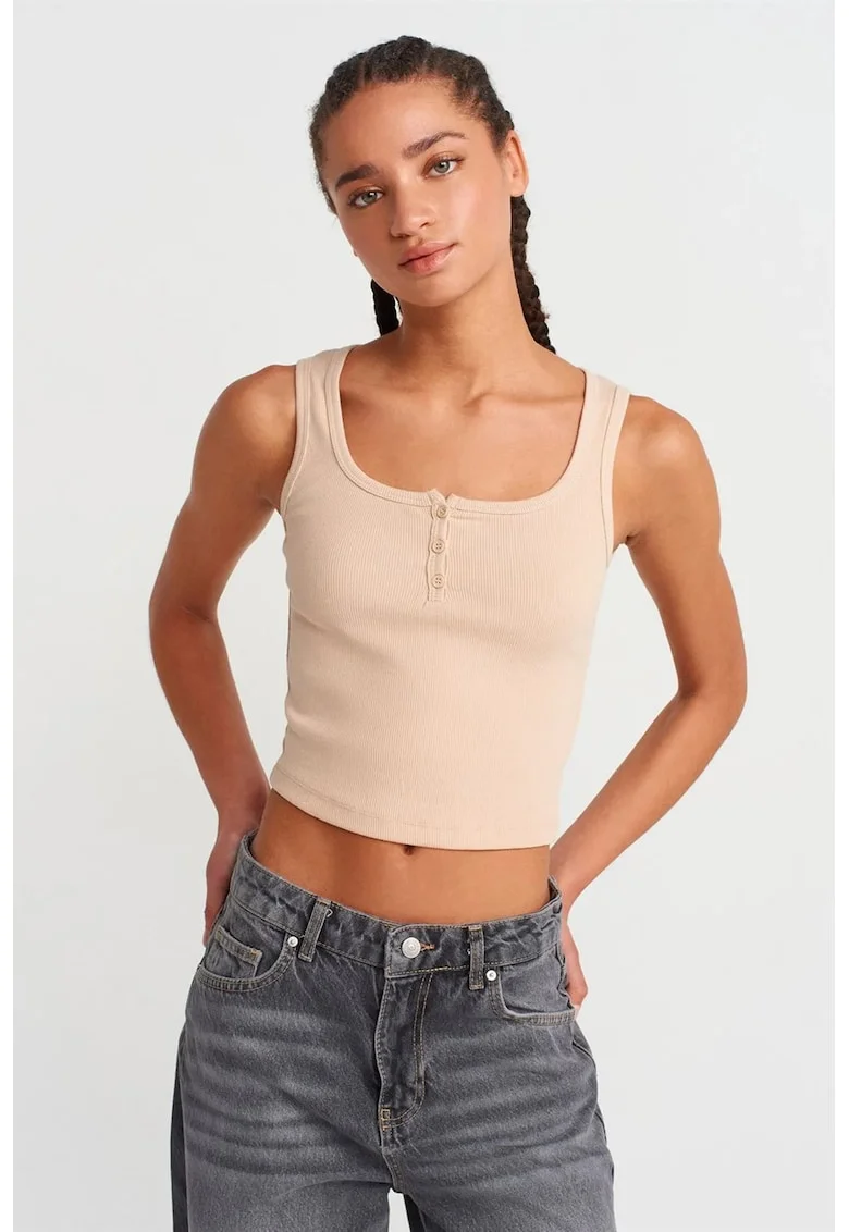 Bluze dama,  casual, cu nasturi, bej natural, 94% bumbac