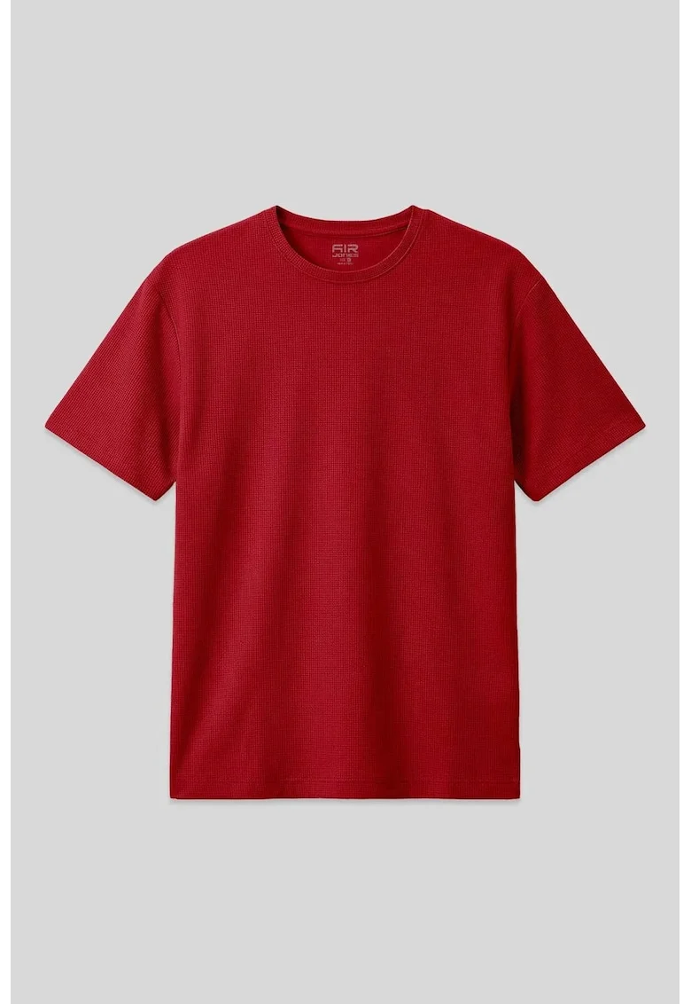 Tricou  supradimensionat, elastic, rosu, poliester-lycra