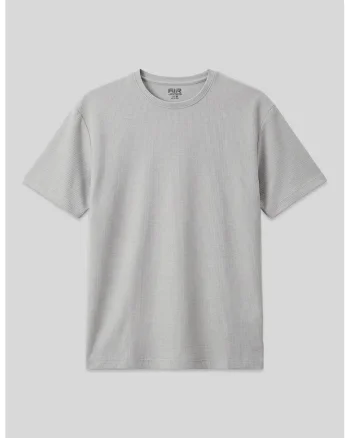 Tricou  supradimensionat, elastic, gri deschis, poliester-lycra
