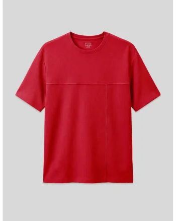 Tricou barbati,  oversized, rosu, jerseu