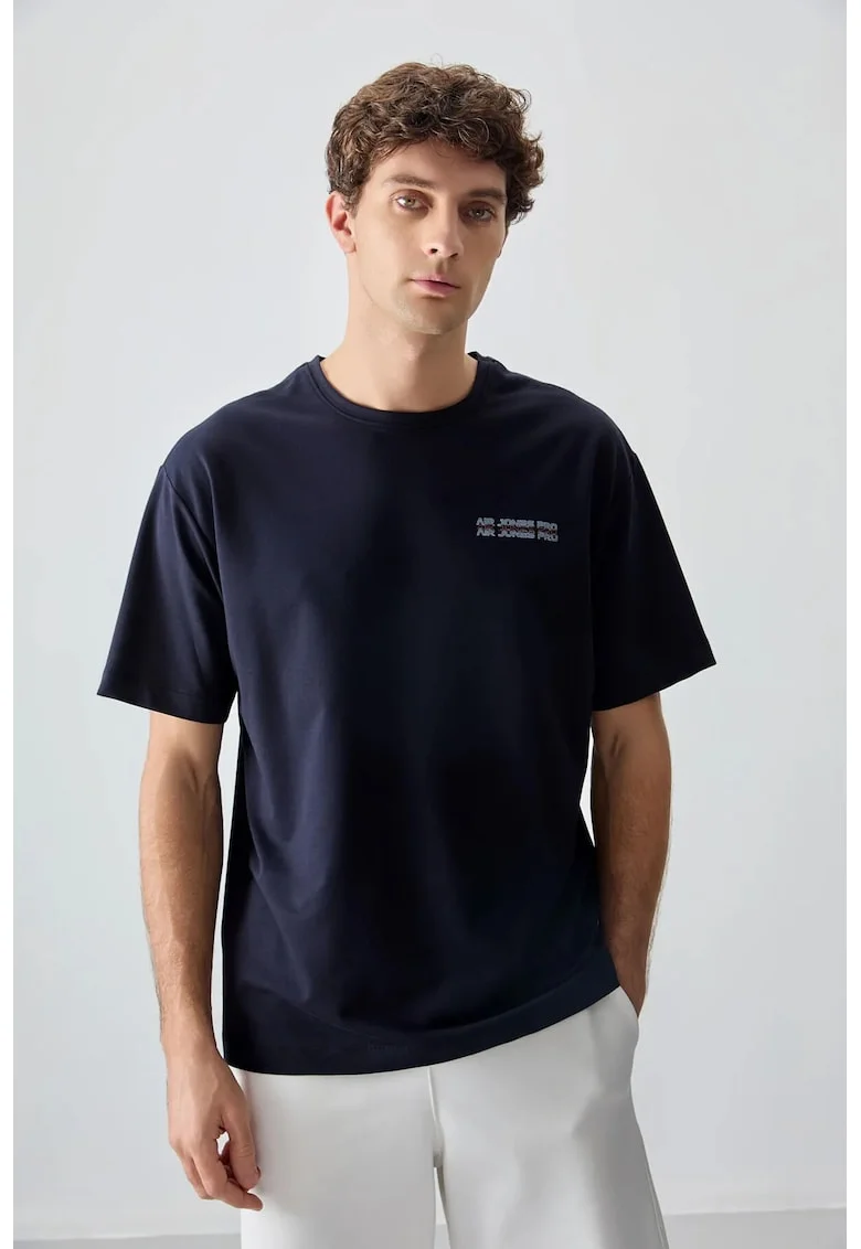 Tricou  Oversized, Albastru Marin, bumbac