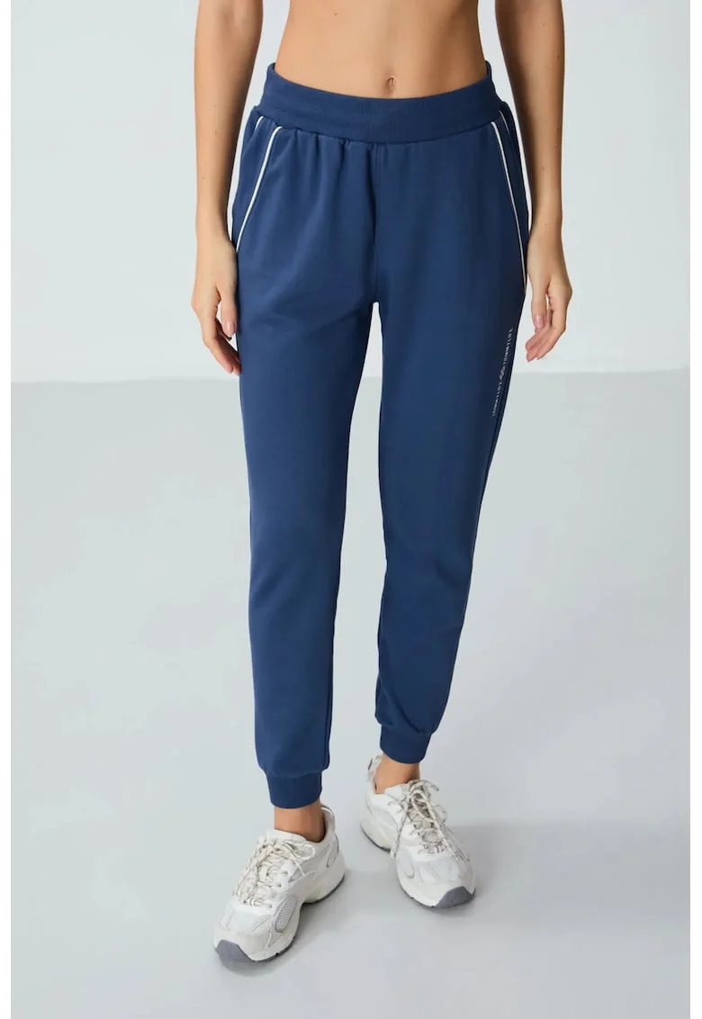Pantaloni de trening,  bleumarin, amestec de bumbac, buzunar