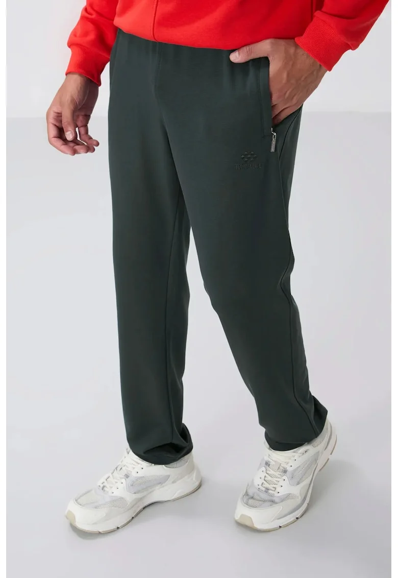 Pantaloni de trening, Barbati, Pantaloni de trening TOMMY pentru barbati, croiala slim, picior drept, Verde padure